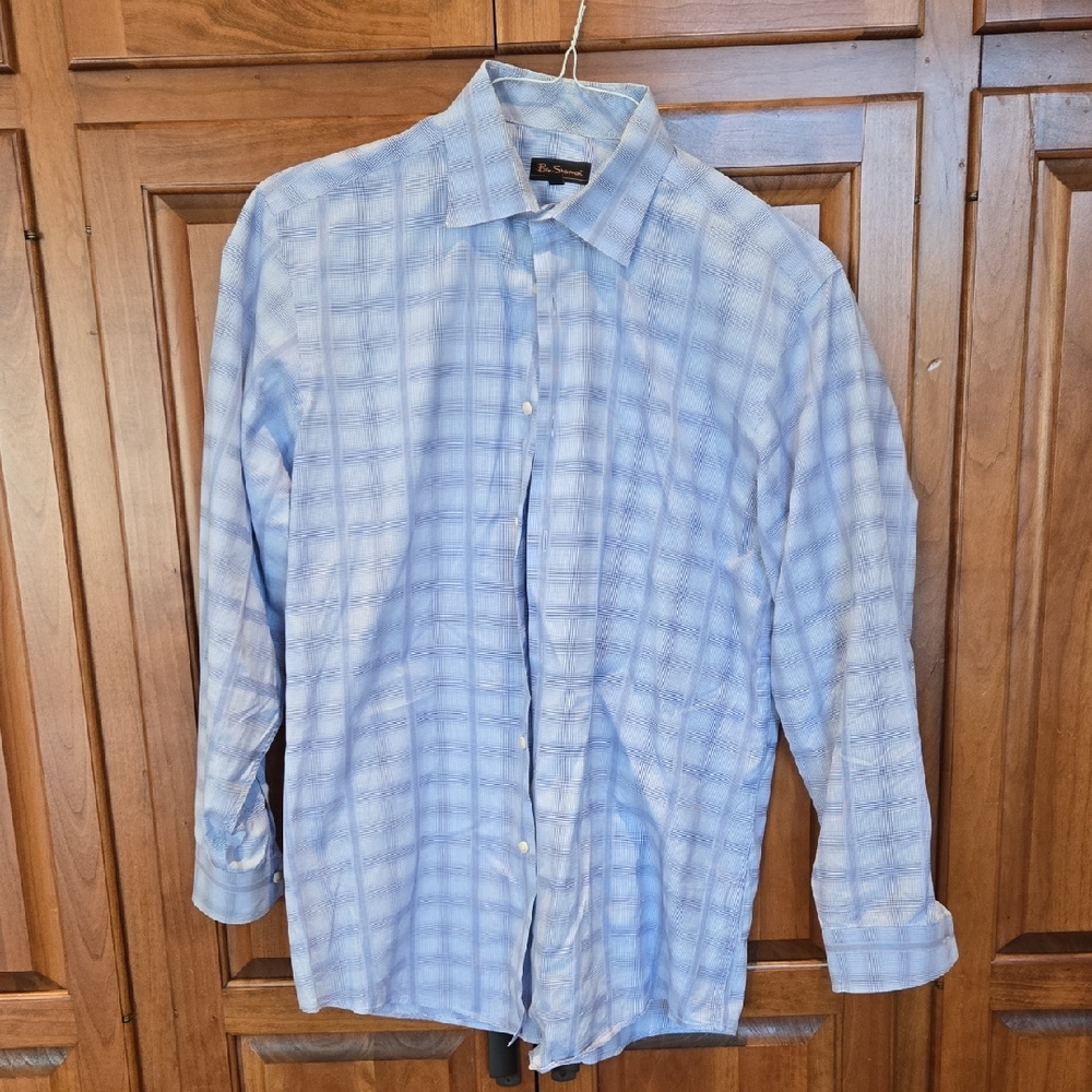 Ben Sherman Light Blue Checkered Shirt